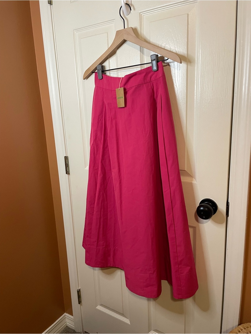 Boden Isabella Taffeta Midi Skirt in Cherry Jam Size 6 NWT - Picture 7 of 11